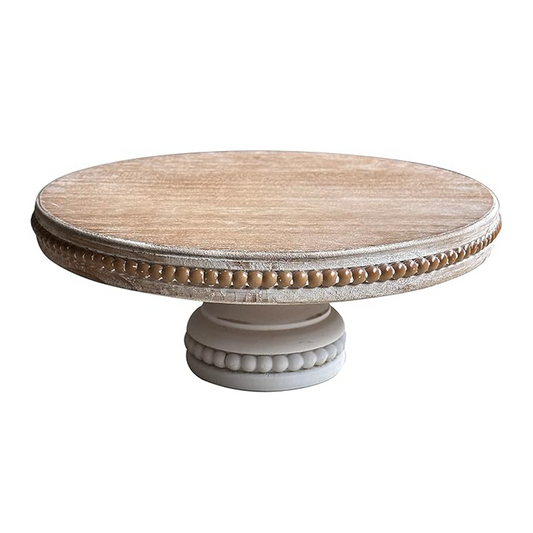 12" Rustic Wood Cake Stand