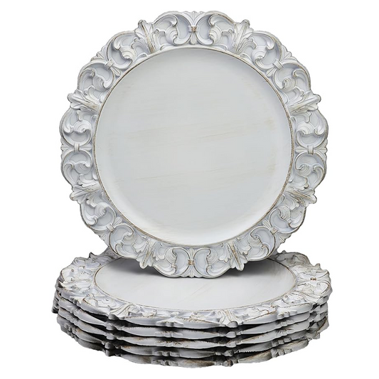 Elegant Gold Embossed Charger Plates