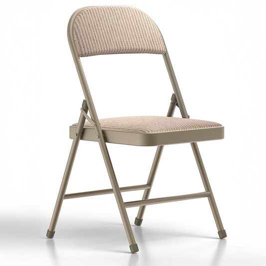 Taupe Fabric Folding Chairs