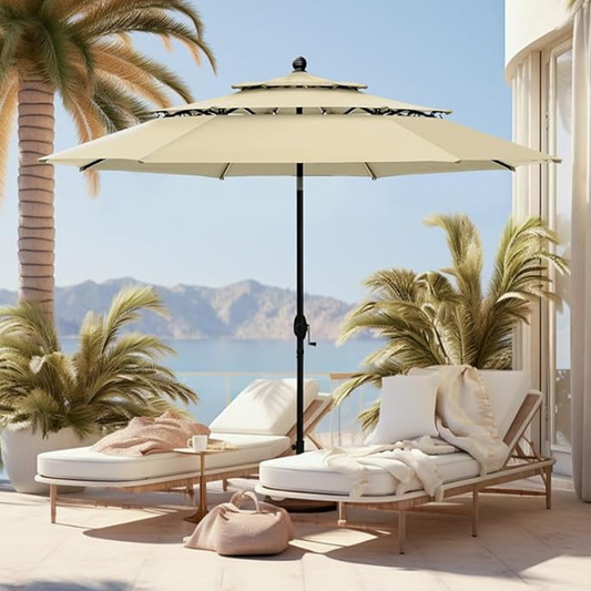 10ft Outdoor Umbrella With Stand
